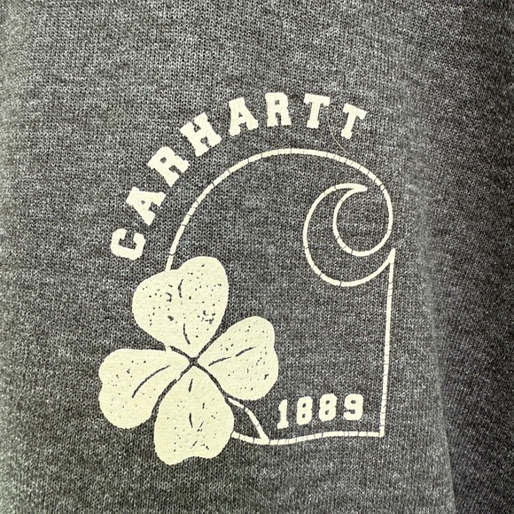 Carhartt Loose Fit Mid weight Hooded Shamrock Graphic Hoodie Size Large T - Picture 3 of 6